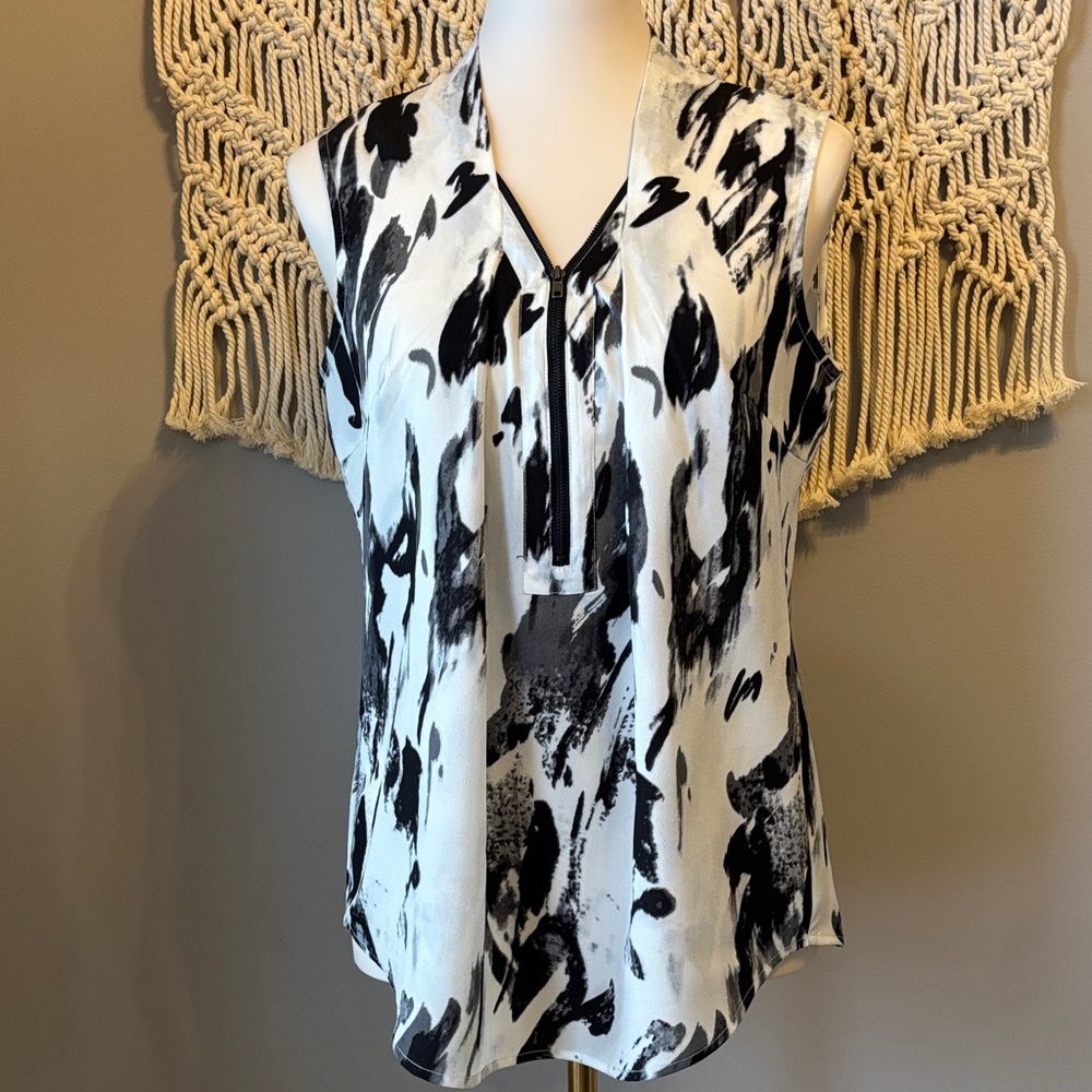 Milano Monochrome Brushstroke Women's Blouse